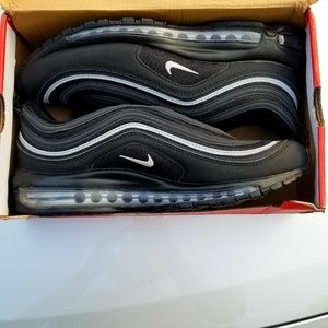 Mens Nike Airmax 97 black/black w/silver reflectiv